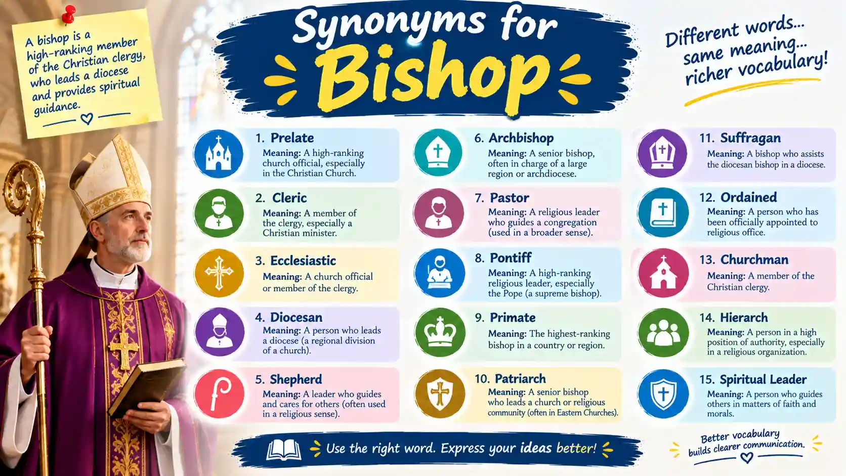 synonyms for bishop