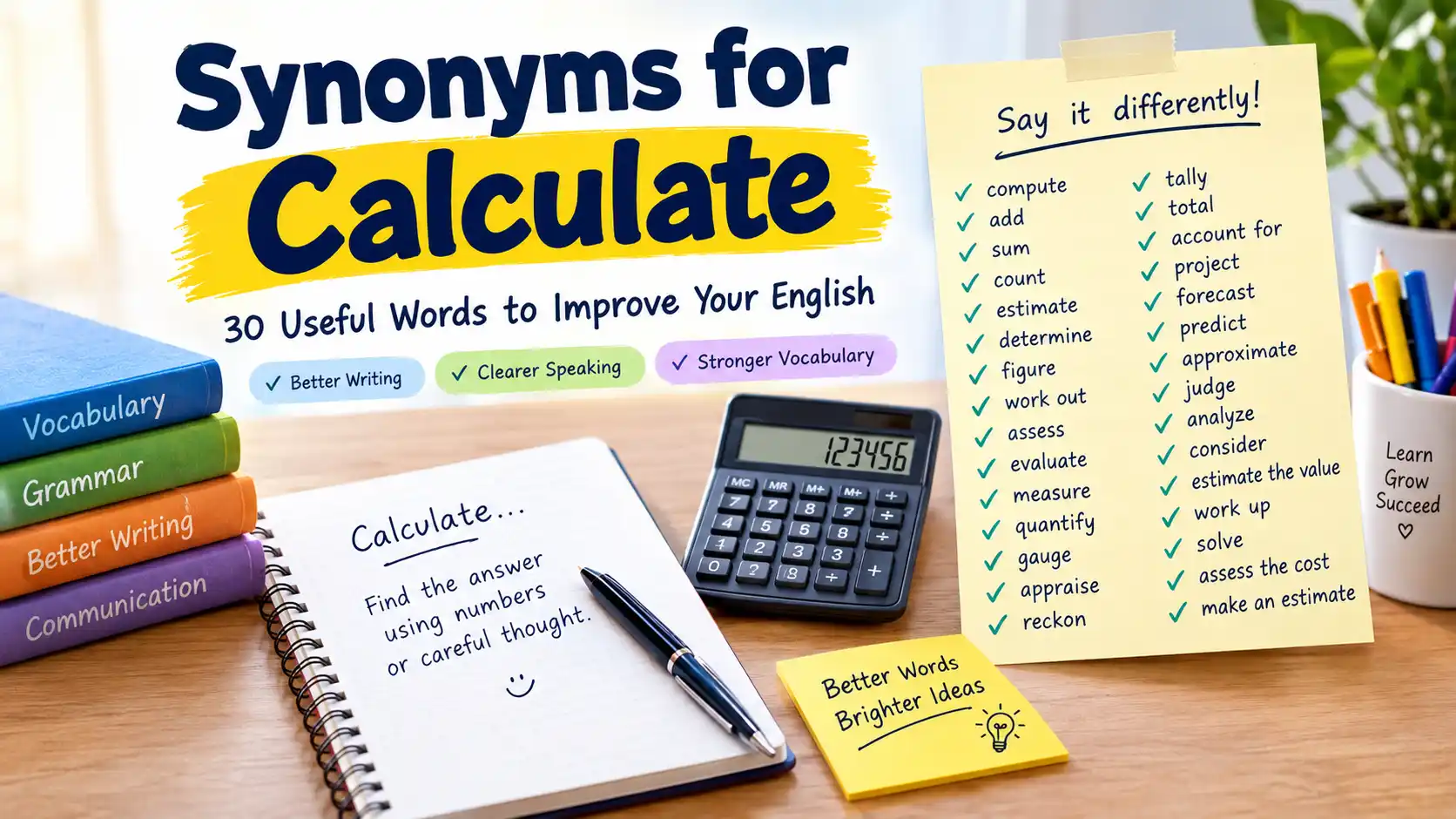 synonyms for calculate