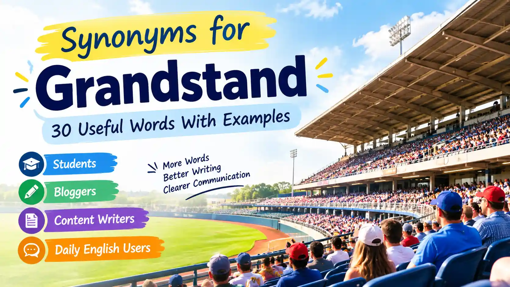 synonyms for grandstand