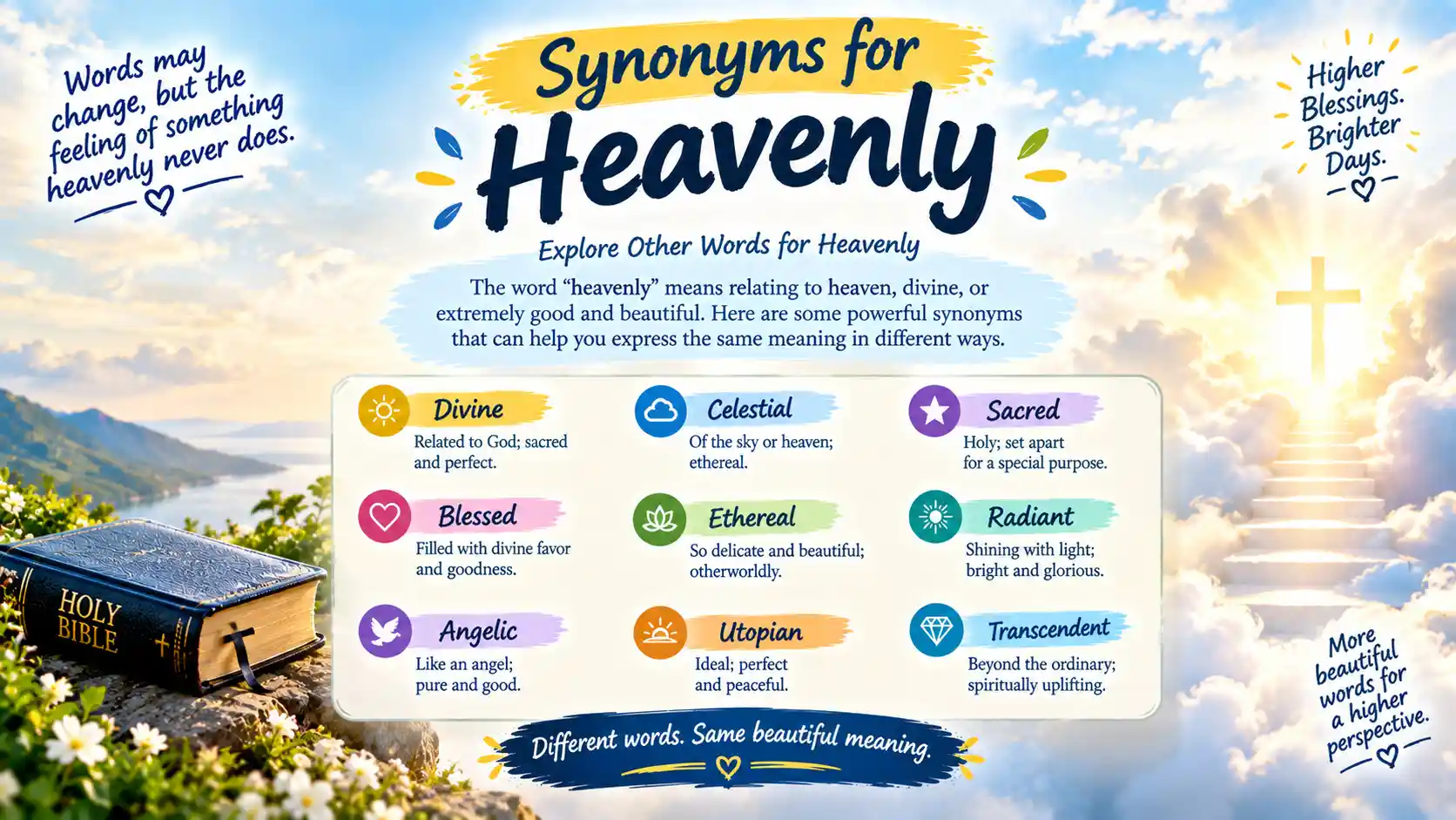 synonyms for heavenly