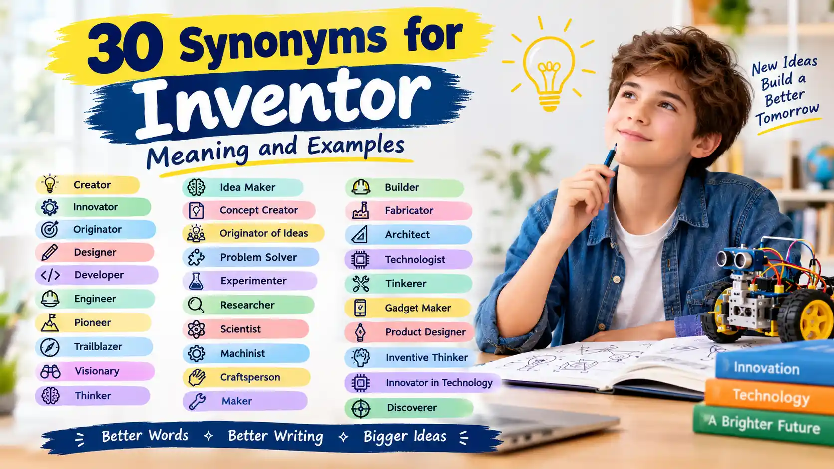 synonyms for inventor