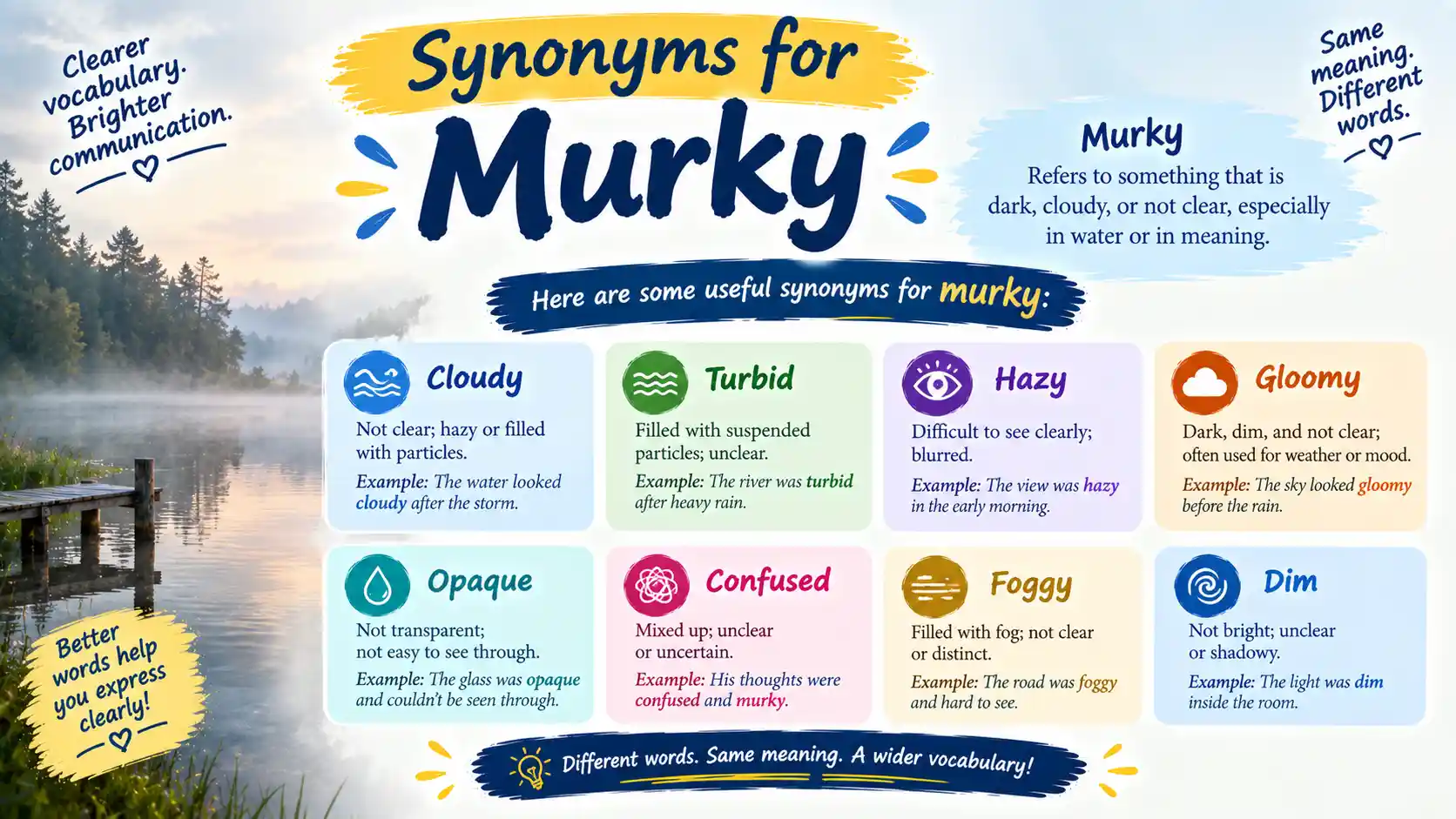 synonyms for murky