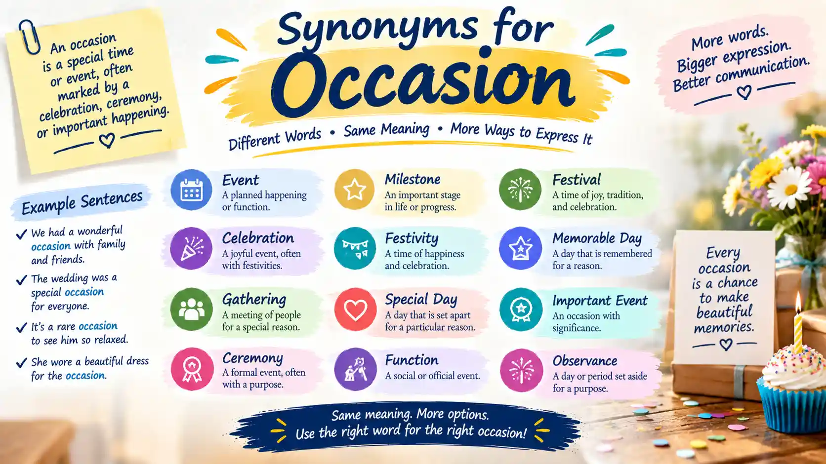 synonyms for occasion