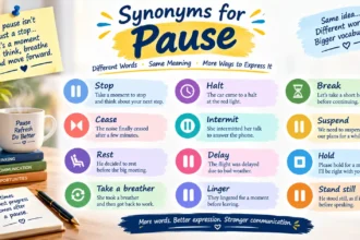 synonyms for pause