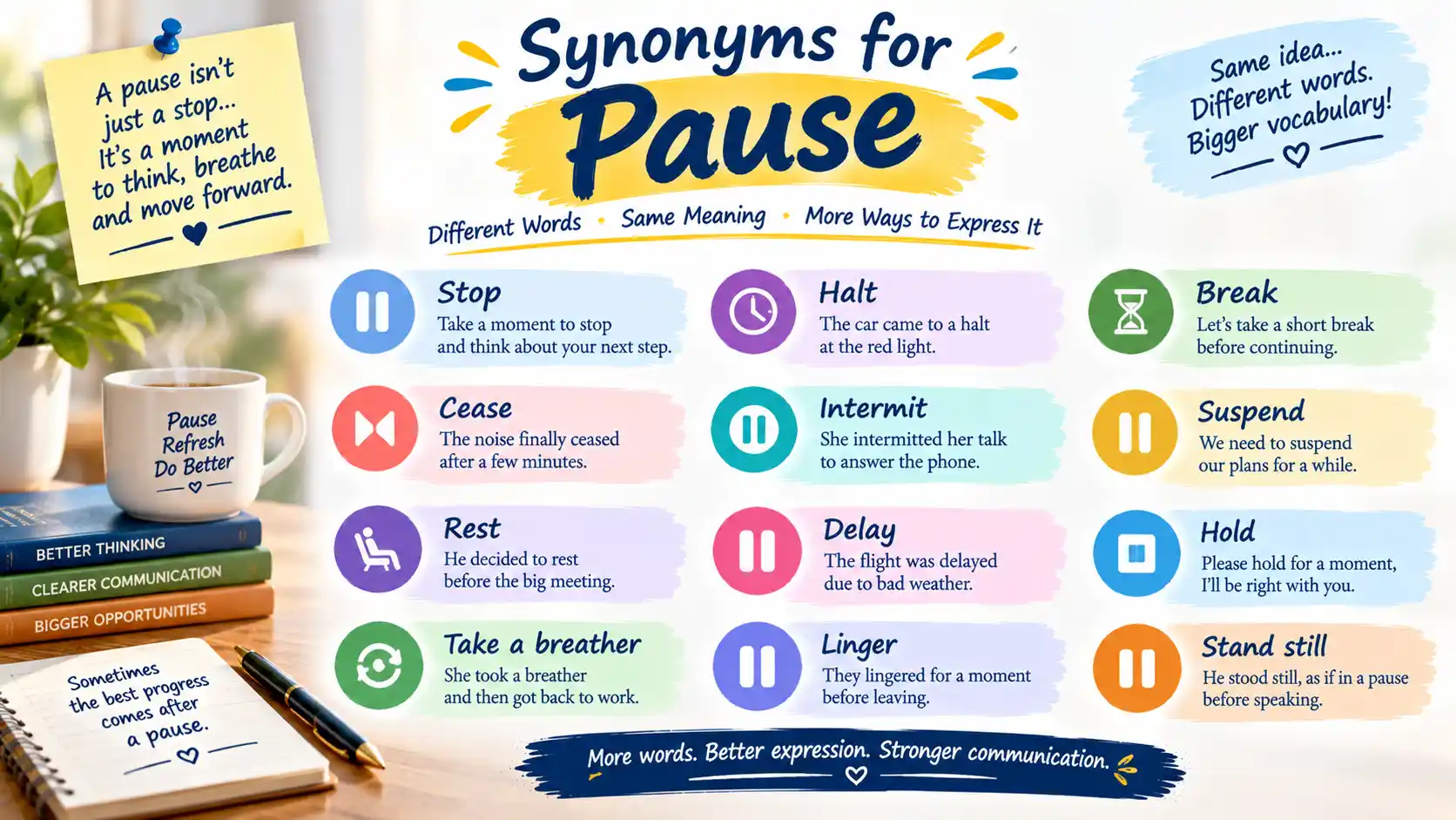 synonyms for pause