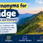 synonyms for ridge