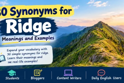synonyms for ridge
