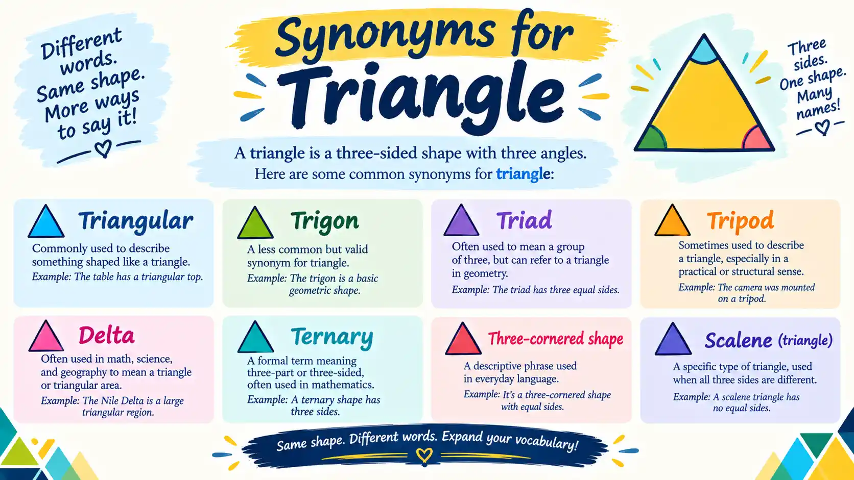 synonyms for triangle