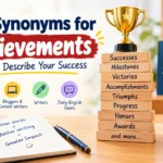 synonyms for achievements