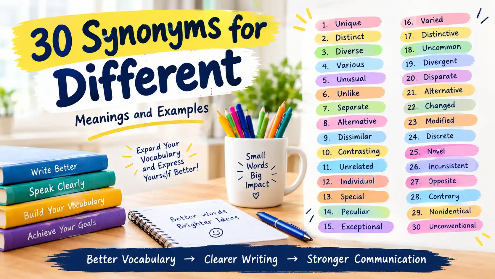 synonyms for differnet