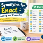 synonyms for enact