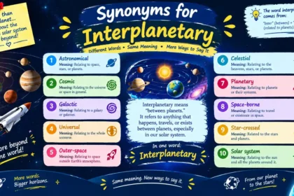 synonyms for interplanetary