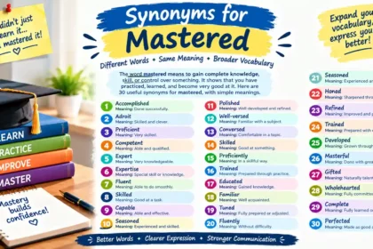 synonyms for mastered