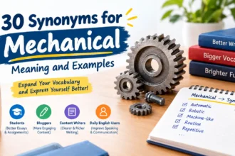 synonyms for mechanical