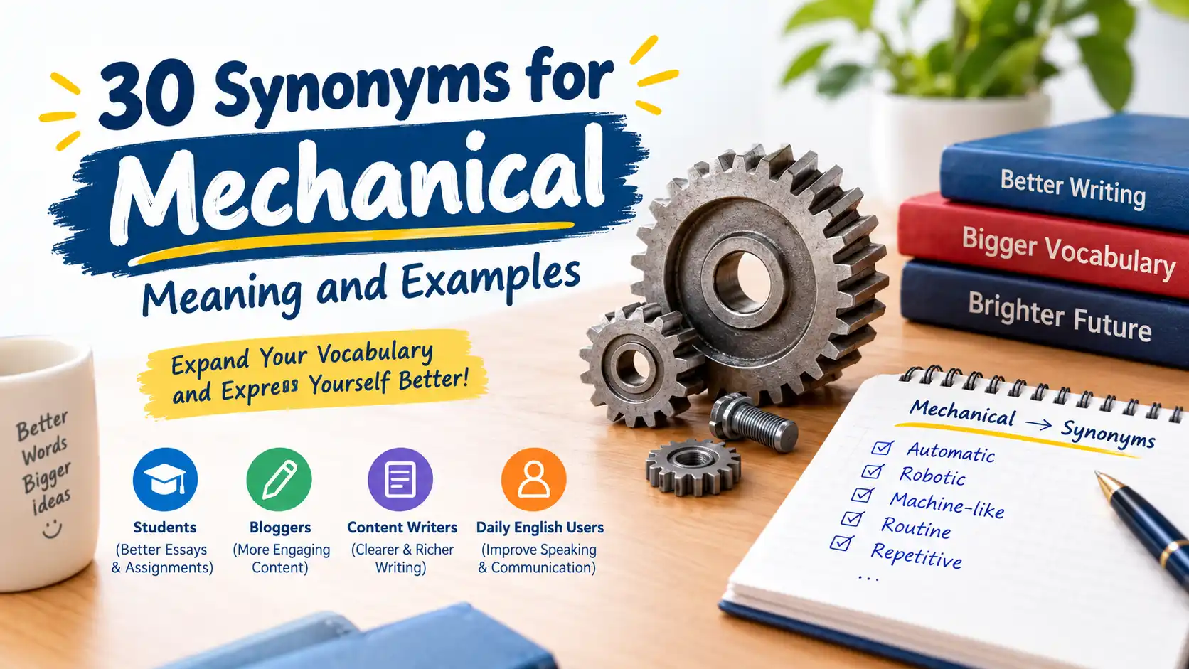 synonyms for mechanical