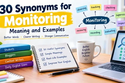 synonyms for monitoring