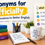 synonyms for officially