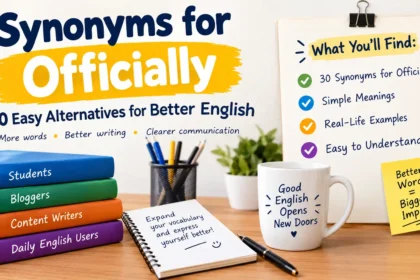 synonyms for officially