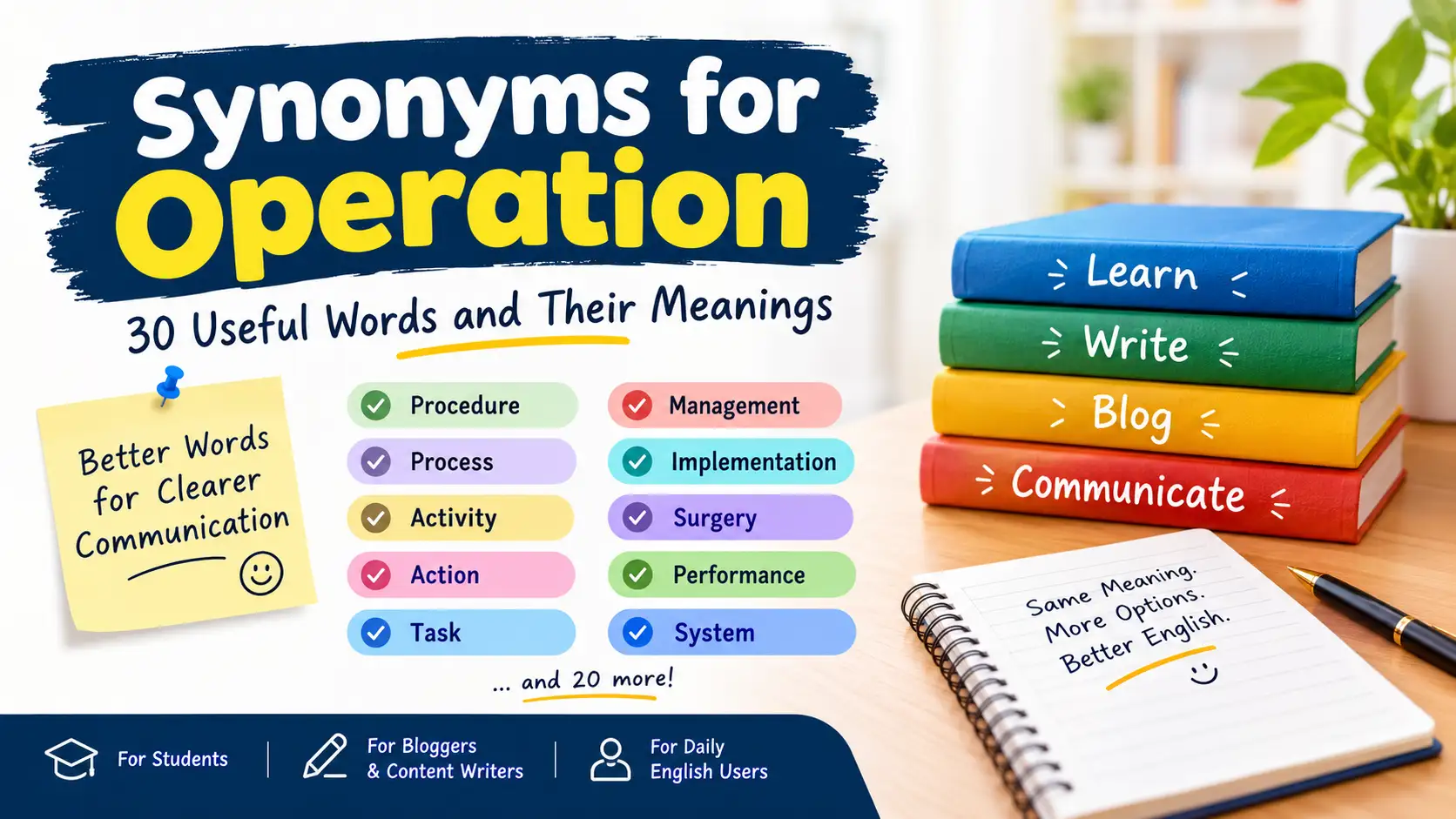 synonyms for operation
