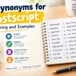 synonyms for postscript