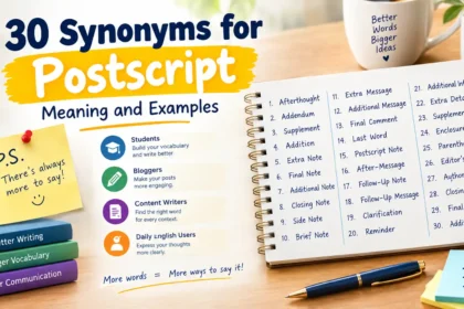synonyms for postscript