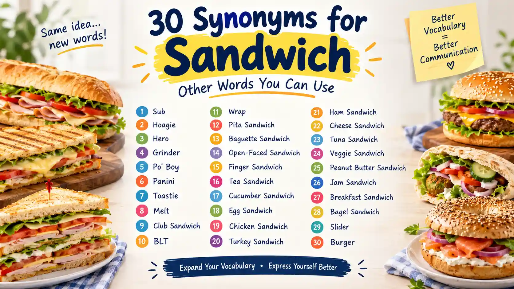 synonyms for sandwich