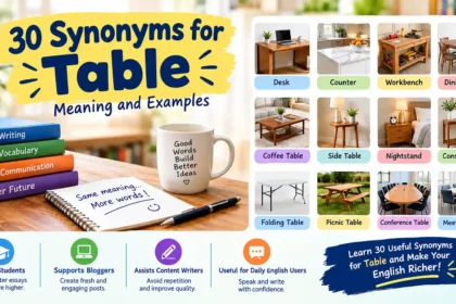 synonyms for table