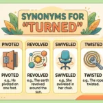 synonyms for turned